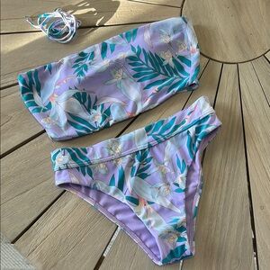 Billabong Floral Purple Swim Set